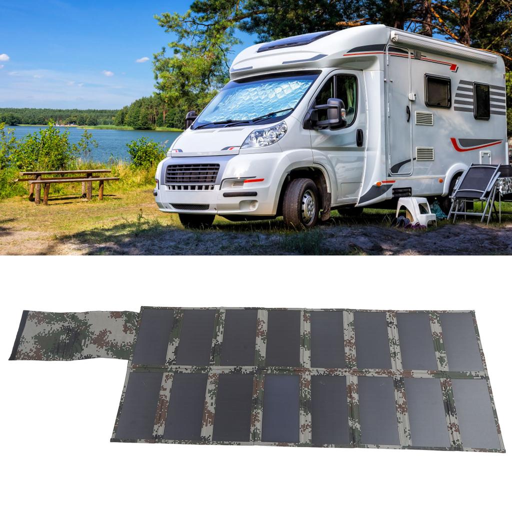 Solar Panel 100W Foldable Portable Waterproof Polysilicon Solar Panel Charger for Camping Travel