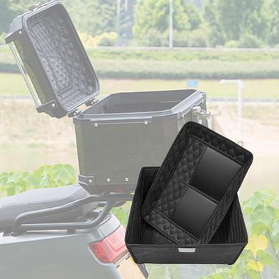 Motorrad Heck Top Case Innenpolster Kofferraumschutz Ersatz PU mit zwei Taschen Tragbar