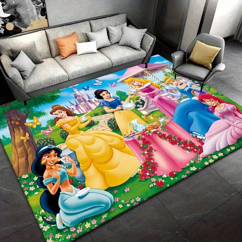 1pc Princess Pattern Area Rug Soft Flannel Floor Mat for Living Room,Office,Bedroom and Carpet,Sofa Coffee Table Floor Mat