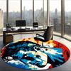 Superuomo (23) Tappeto Rotondo per Ufficio Tappeto Decorativo per Pavimento per Ufficio Camera da Letto Soggiorno e Spazio Domestico