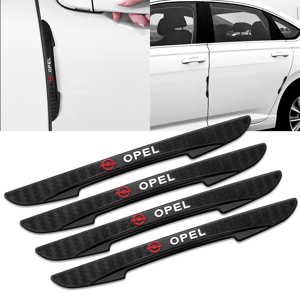AAHI1 4Pcs Silicone Car Door Rearview Mirror Anti-Collision Bumper Strip Protector Sticker For Opel Astra Insignia Corsa Zafira Antara