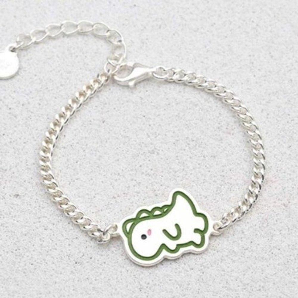 [As Little] Baby Silver Bracelet 925 Silver Dinosaur Pendant Kids Chain