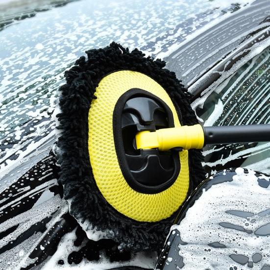 Car Cleaning Brush with Elbow Design, Retractable Handle Cleaning Brush, Bending Car Cleaning Tool for Cars RV Trucks