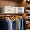 Large Capacity Visible Clothes Storage Box Folding Clothes Moving Box  Daily Sundries