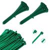 Dark Green Cable Ties 200 Pcs 30 Cm X Ø3.6 Mm - Reusable Plastic Cable Ties