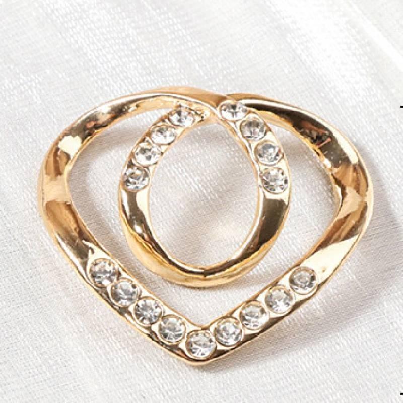 Chic Resin Alloy Heart Knot Buckle For Dresses Shirts T-shirts And Scarves