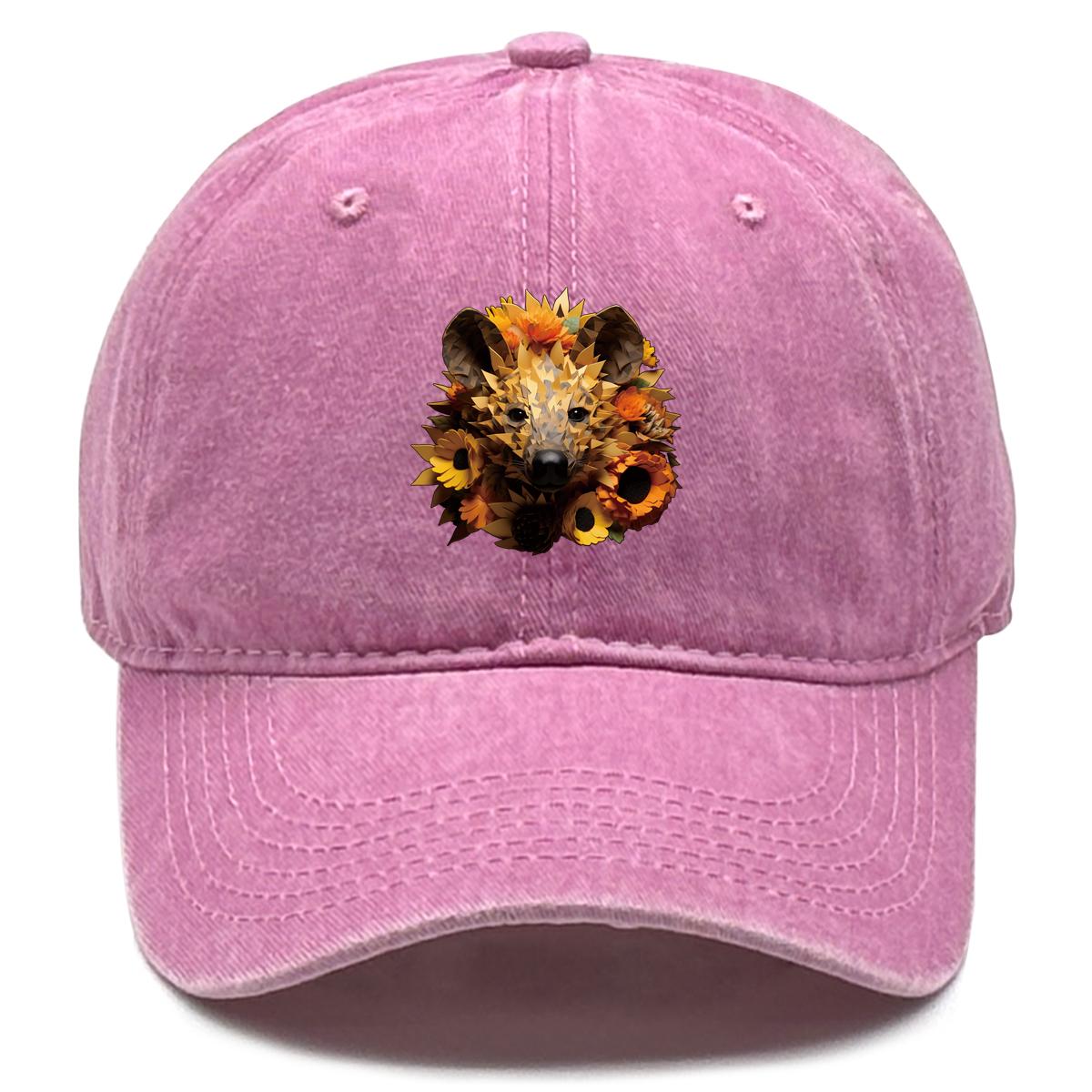 

Lovely Mouse Print Snapback Sun Hat, Animal Man s Cap Breathable All-season Retro Adjustable Buckle Snapback Baseball Hat as the picture розовый