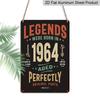 2D Flat 1pc 1964 Birth Year Limited Edition Replica - Retro Metal Wall Plaque, Vintage 8x12 Inch Aluminium Sign Suitable for Living Room &, Nostalgic