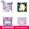 Rainbow Unicorn Pattern Decorative Pillowcase Cushion Pillowcase Bedding Decor