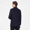 YOUNGOR Men's Wool Blend Navy Slim Fit Overcoat