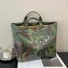 Women's PVC Tote Bag Floral Print Waterproof Fashion Shopping Bag