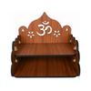 Pooja Mandir für Zuhause & Büro, Wandmontierter Holztempel, Pooja-Ständer mit Aufbewahrungsschrank, Heimdekor, Kleine & Große Größe (Mandir Design 1)