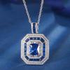 Jewelry Copper Bottom Gold-Plated Simulation Red Corundum Blue Spinel Square Wrist Women'S Set Main Stone 8 * 10