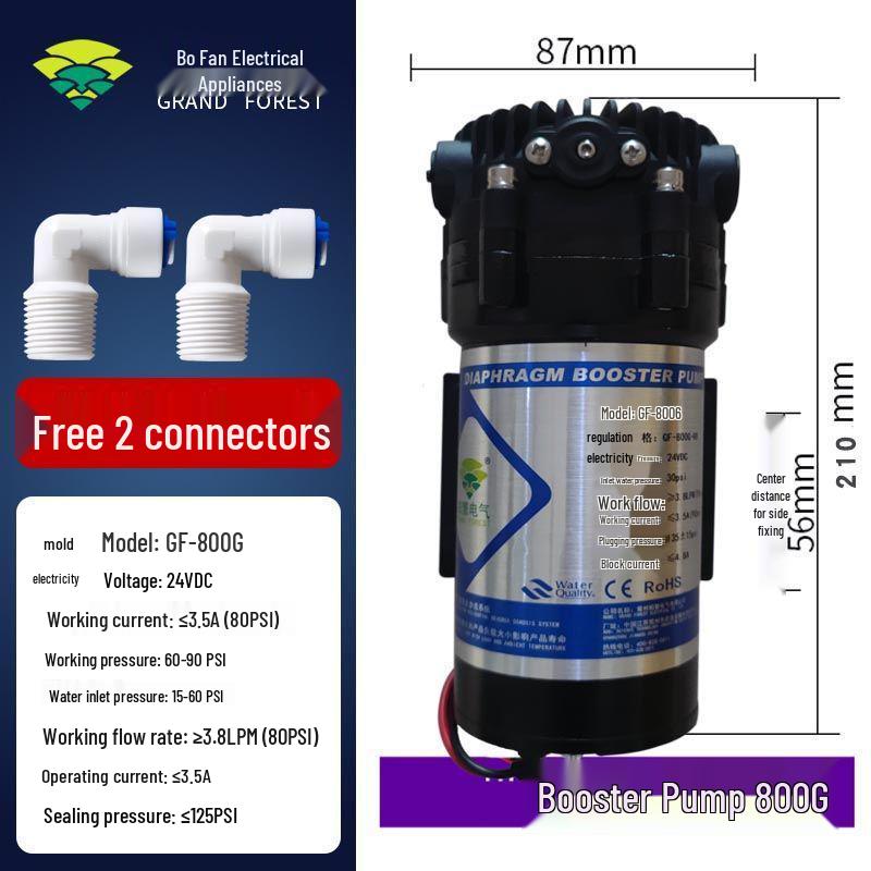 Bo Fan Electric Booster 75G Self-Priming Pump for 50G Water Purifier & 400G Direct Drinking Machine with 300G Household Motor
