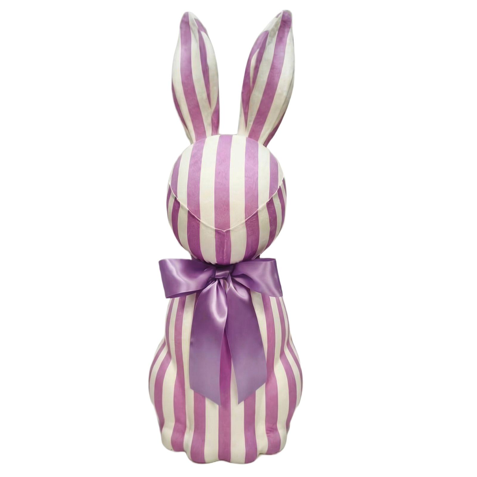 Easter-themed Striped Bunny Desktop Decoration One Size фиолетовый