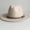 Deep Purple Fedora Felt Hat Men'S And Women'S Universal Solid Color Fedora Hat Women'S  Wide Brim Classic Jazz Hat Church Hat
