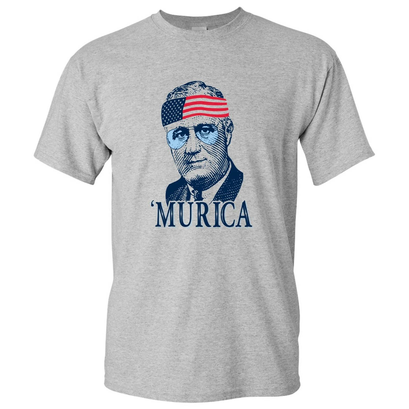 FDR Murica - Смешная футболка с коротким рукавом на Четвертое июля, США, унисекс 2XL