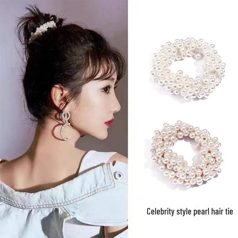 

Корейская принцесса корона жемчужная резинка для волос для девочек - аксессуары с резинкой