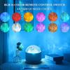 Starry Sky Galaxy Aurora Projector Light LED Night Light Remote RGB 16 Colors Water Ripple Projector Lamp Party Room Decor Gift