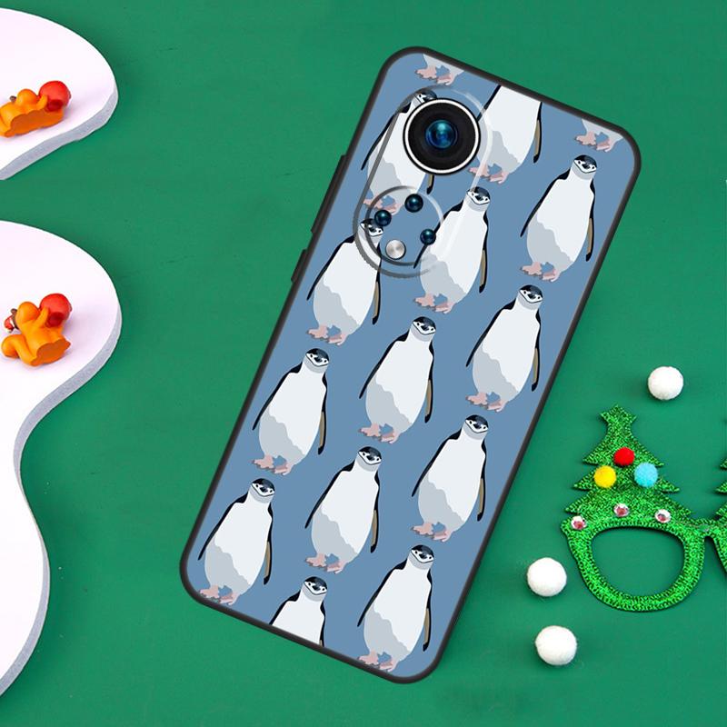 Cartoon Penguin Case For Honor 200 Pro X9c X9b X9a X8a X8b X7a X6a X8 X9 50 70 90 Magic 5 6 7 Lite Cover