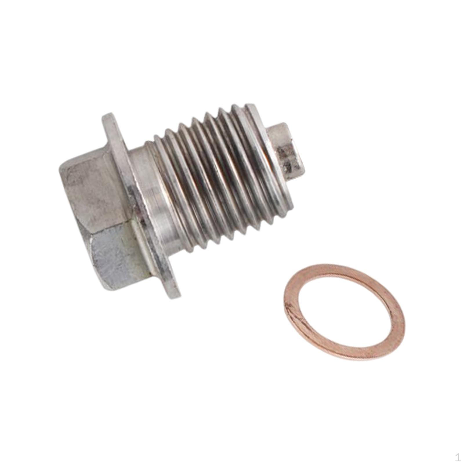 

Magnetic Oil Drain Plug Seal Gasket Accessories Metal for Most Cars M14 x 1.5