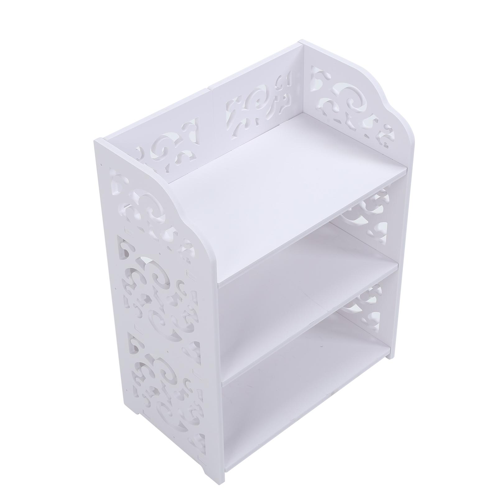 

3 Tiers White Hollow Out Shoe Rack Stand Storage Organiser Shelf 60cm белый
