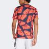 Adidas Sport Performance Juventus Geometric Pattern Printed Pre-Match Short Sleeve Football Shirt Men Tops Red IW0462