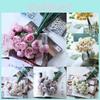 Elegant 21-head Faux Silk Peony Tea Rose Bouquet Ideal For Festive Events