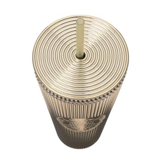 STARBUCKS Staba Starbaksu Holiday 2025 Elegante Logo Bicchiere Termico Tumbler Oro Champagne 710ml