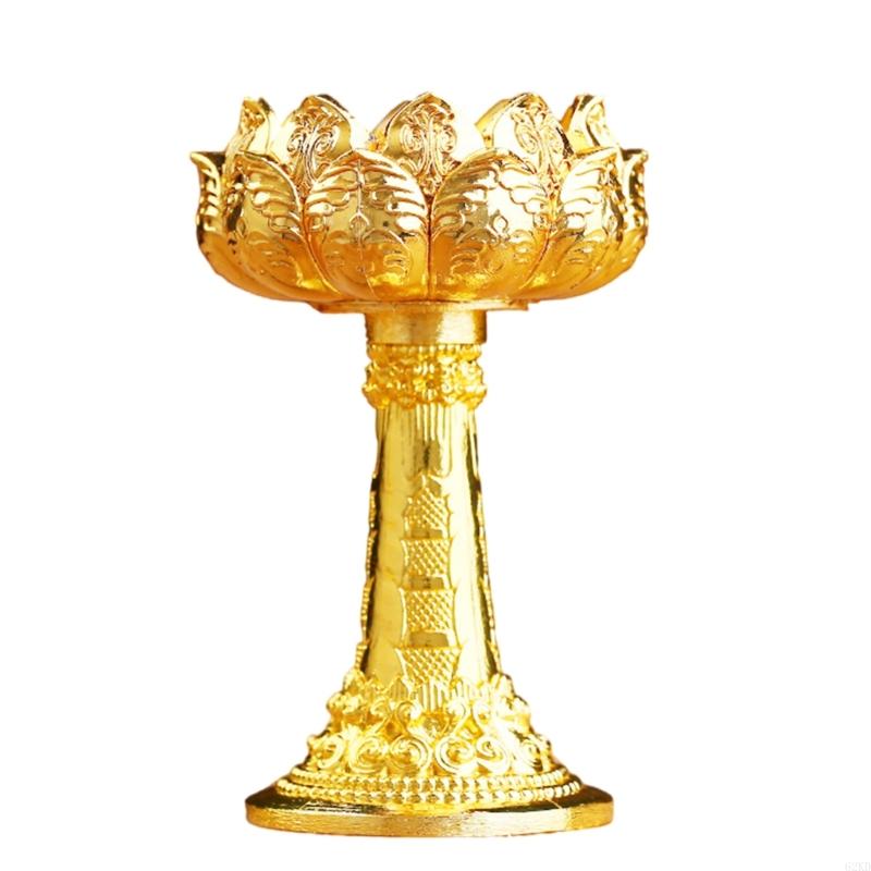 62KD Ghee Lamp Holder Home Table Centerpieces Lotuss Desk Holder