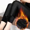 Women's High-Waist Velvet Leggings - Black, Elastic, Nine-Point, Thick, Large Size, Footed Pants for Autumn and Winter