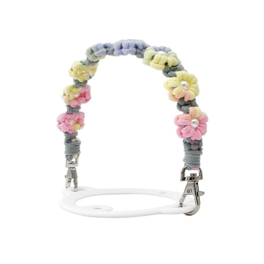 

з Регульованим Ремінцем для Руки Ремінець-Ручка для Пляшки з Водою В язаний Вручну Рукав для Кавової Чашки Подорож сірий