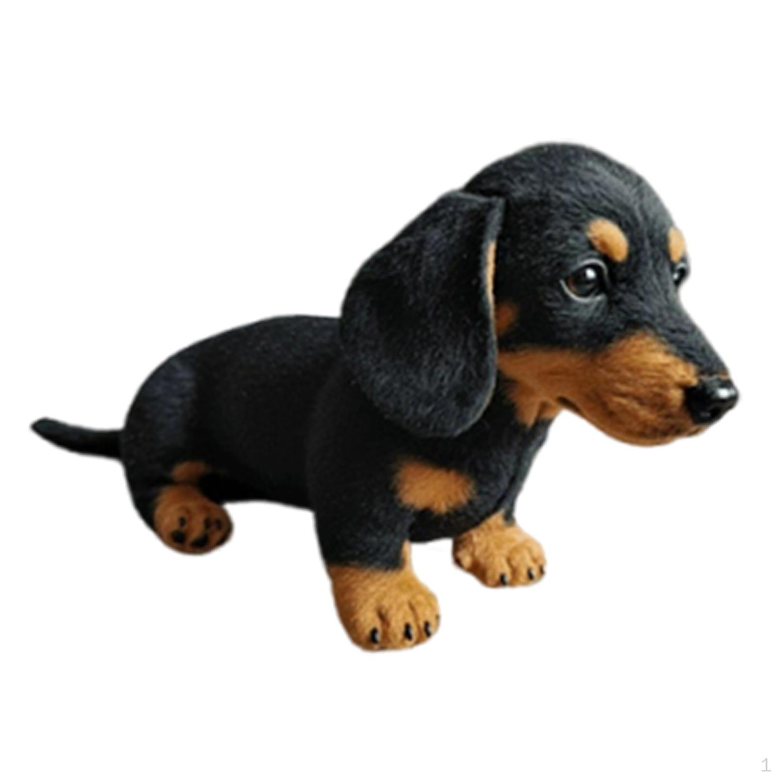 

Dachshund Doll Simulation Cartoon Lifelike Sofa Ornament Stuffed Animal Toy For Adults Birthday чёрный