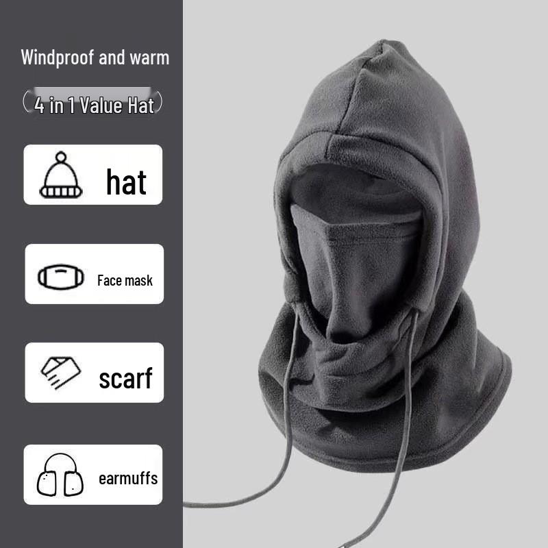 Winter Windproof Fleece Hat with Neck Guard for Men & Women - Skiing & Cycling