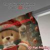 2pcs,Curtains Christmas bear hot chocolate gift (2) Popular Curtains&Drapes Semi-Sheer Curtains Holiday Decorative for