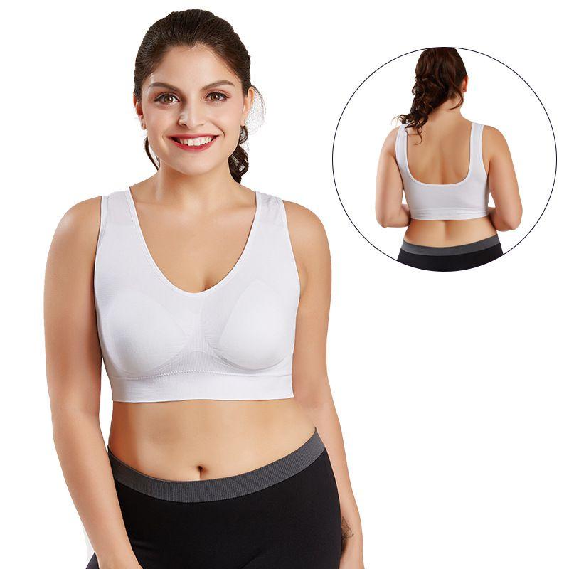 Pure Women Color Plus Size Ultrathin Large Bra Sports Bra Full Bra Tops Cup