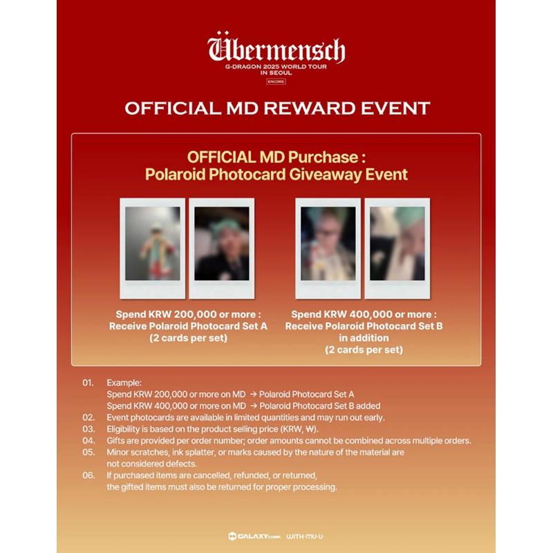 [Precomandă] G-DRAGON 2025 TUR MONDIAL [Ubermensch] ÎN SEOUL ENCORE