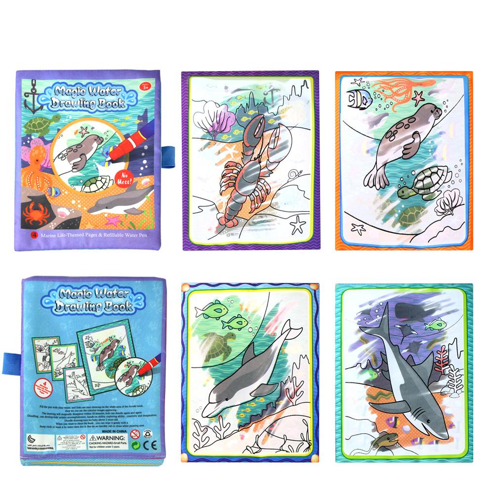 Magic Water Drawing Book Coloring Book Painting Board Doodle Book in Drawing Toys Educational Toys for Kids Xmas Gifts