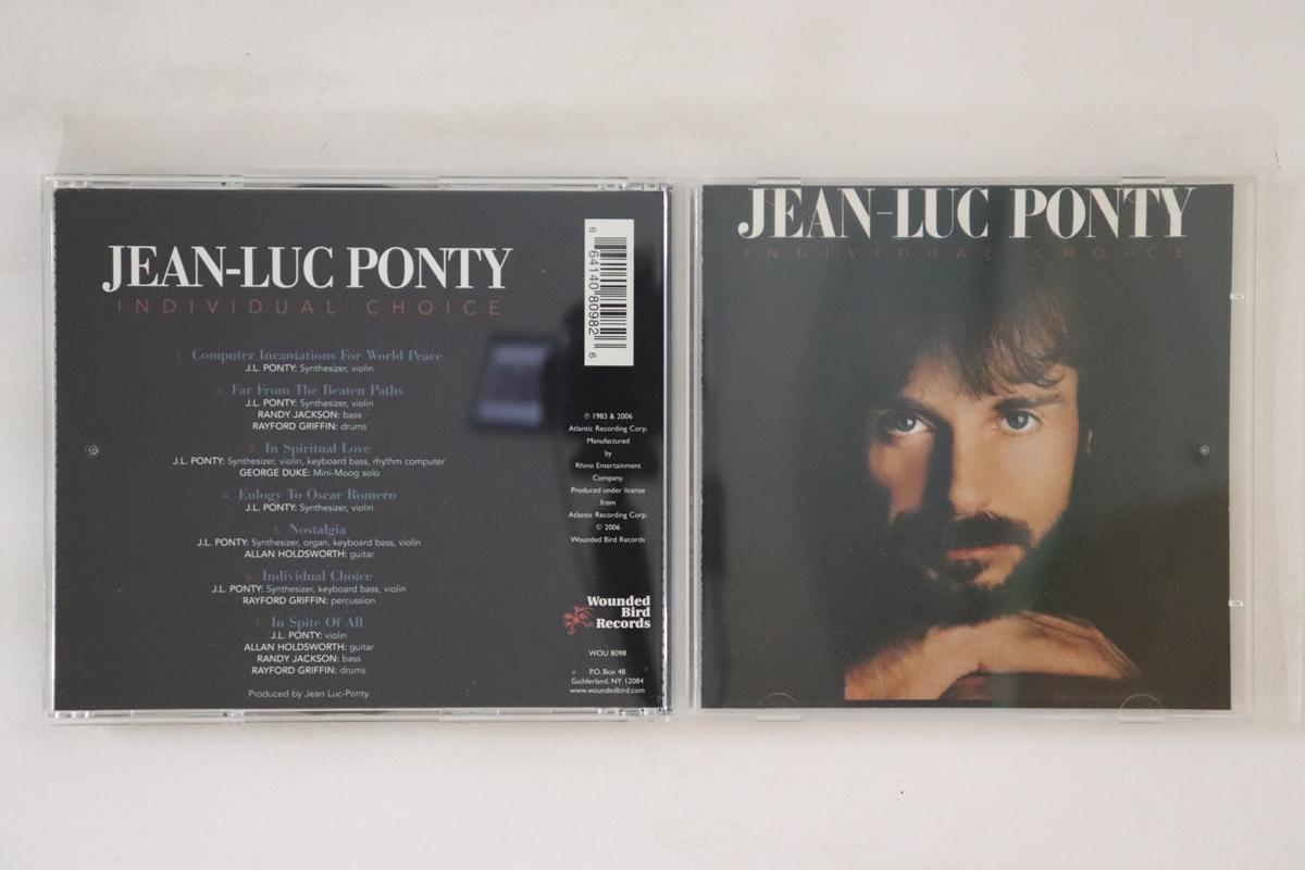 

CD JEAN-LUC PONTY - Individual Choice WOU8098 WOUNDED BIRD RE 2006 US Jazz Used
