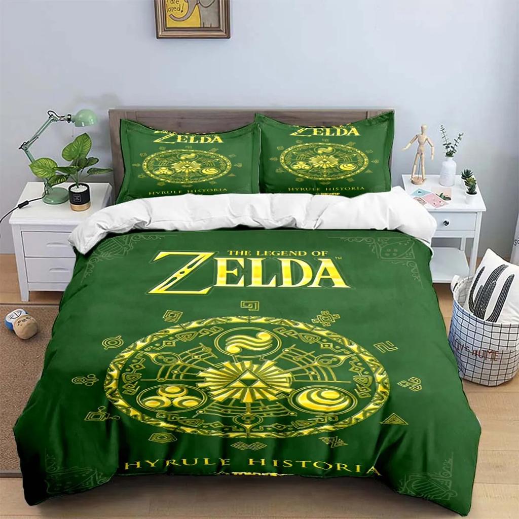 Exquisite Game Z-Zelda Printed Bedding Sets Exquisite Set Duvet Cover Bed Comforter Set Bedding Set Luxury Gift Home Textiles