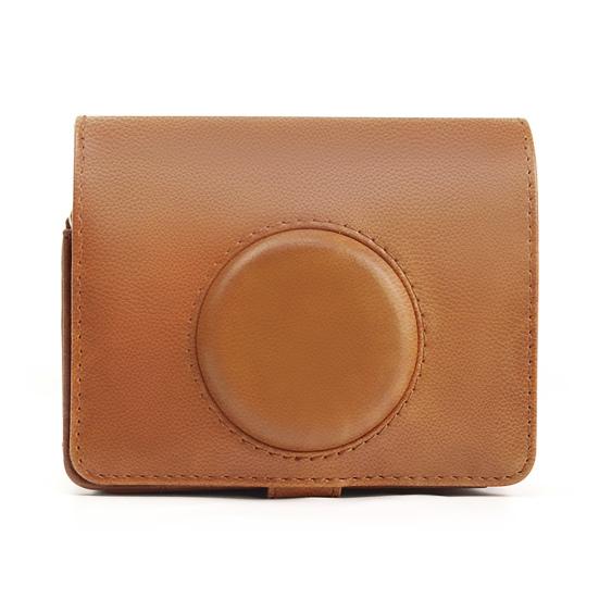 Camera Protective Case Dust-proof Shock-proof Portable Digital Camera Faux Leather Vintage Storage Case for Instax Mini EVO