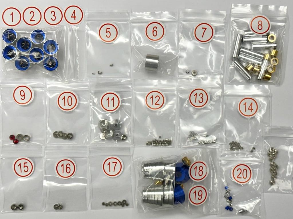 PG Unicorn Gundam Perfectibility Divine Expansion Set Metal Vernier Set 1/60 RX-0 & (Silver + Blue)