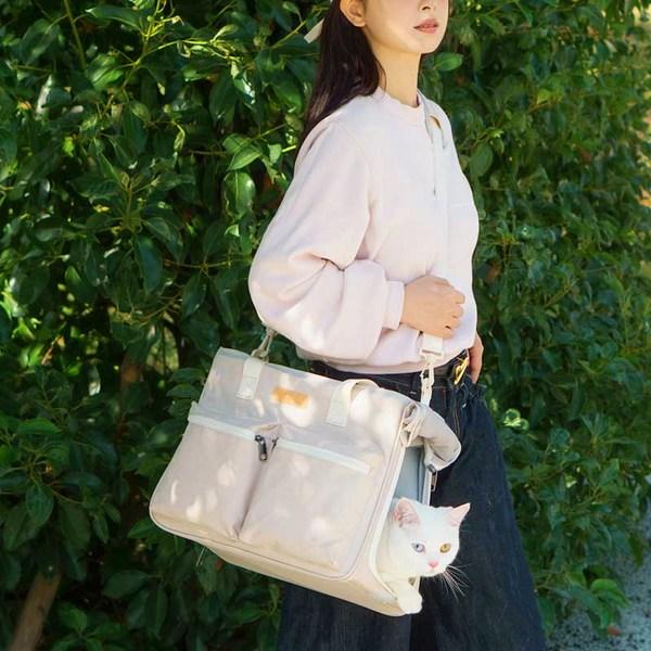 Space Cat Pet Double Pocket Storage Jjangjjang Carrying Bag 840g, Korean pet shampoo