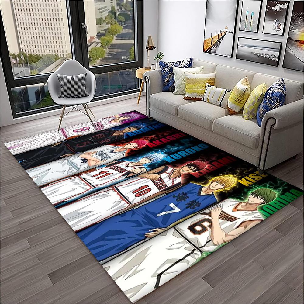 3D Anime Kuroko's Basketball Cartoon Carpet Rug for Home Living Room Bedroom Sofa Doormat Decor,kids Area Rug Non-slip Floor Mat