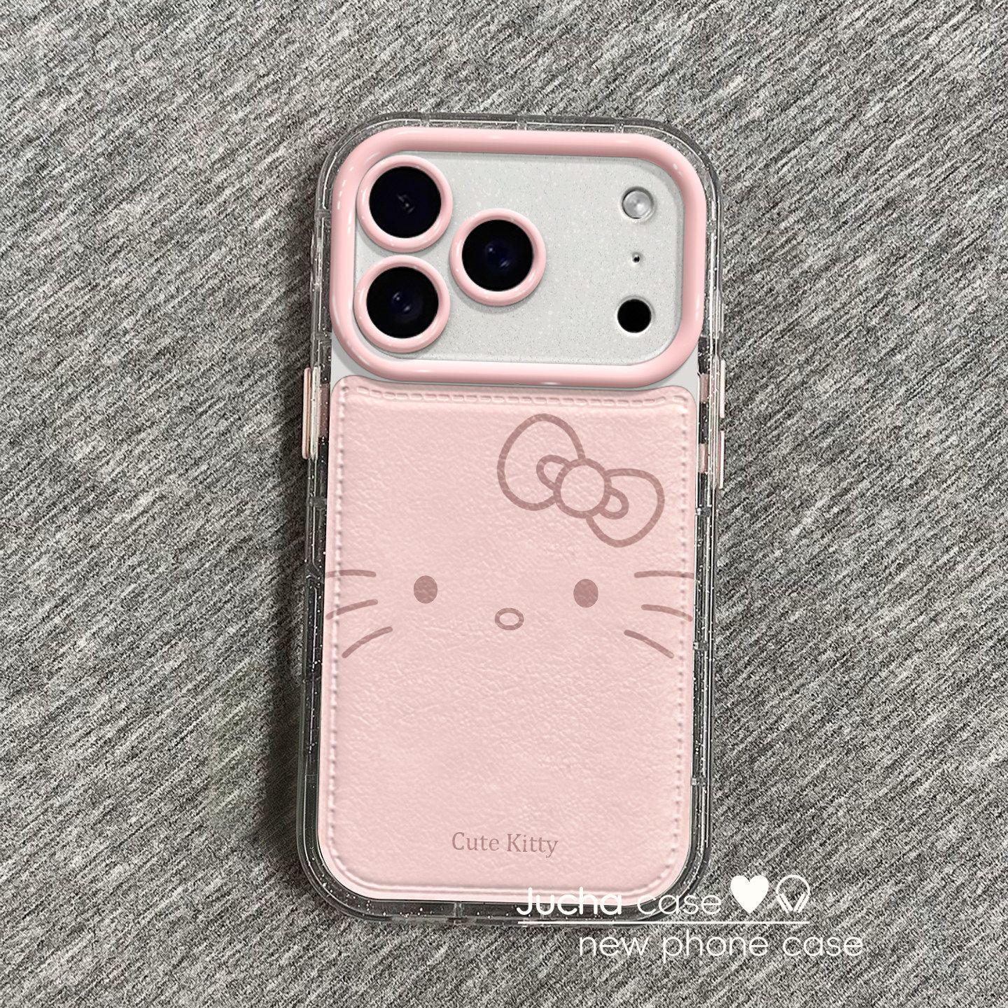 Cartoon Cute Plush Lanyard Phone Case for iPhone 17/16 Plus/15 with KT Design iPhone 15