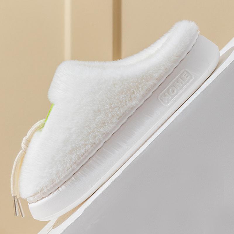 Fashion 2025 Winter Fluffy House Slippers Women Comfortable Indoor Soft Thick Sole Fur Slides for Woman Non Slip Warm Home Cotton Shoes