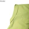 ZANZEA Robe chemise décontractée à manches courtes et col rabattu pour femme