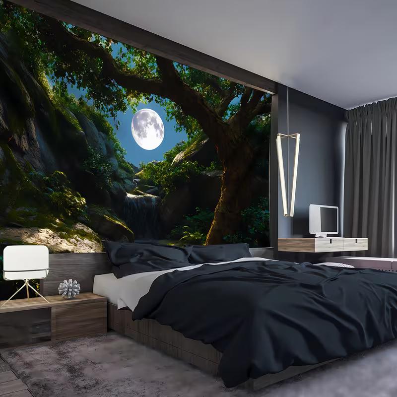 2D HD Print Moon & Tree Nature Tapestry Bohemian Home Decor