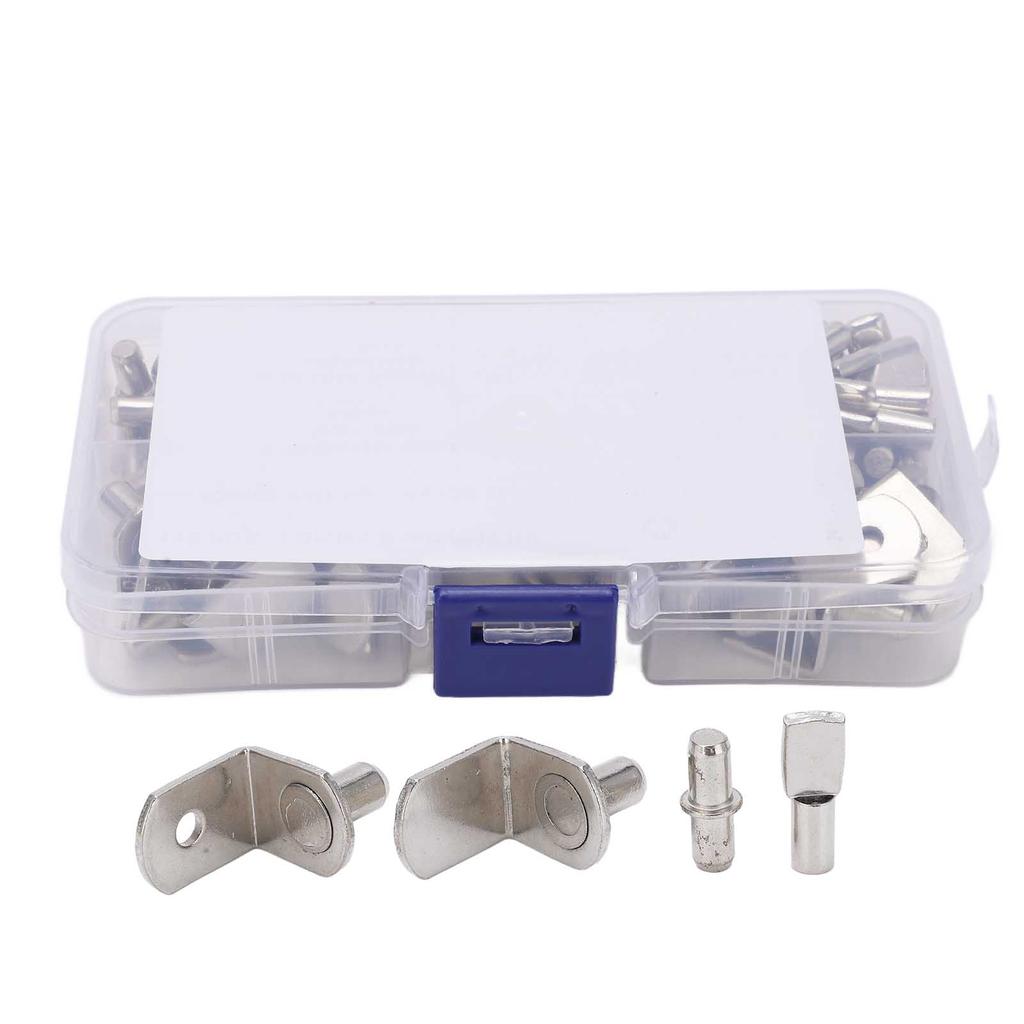 113Pcs 4 Styles Shelf Pins Kit Nickel Plated Shelf Support Pegs for RV Cabinet Bookshelf Display Cabinet Furniture