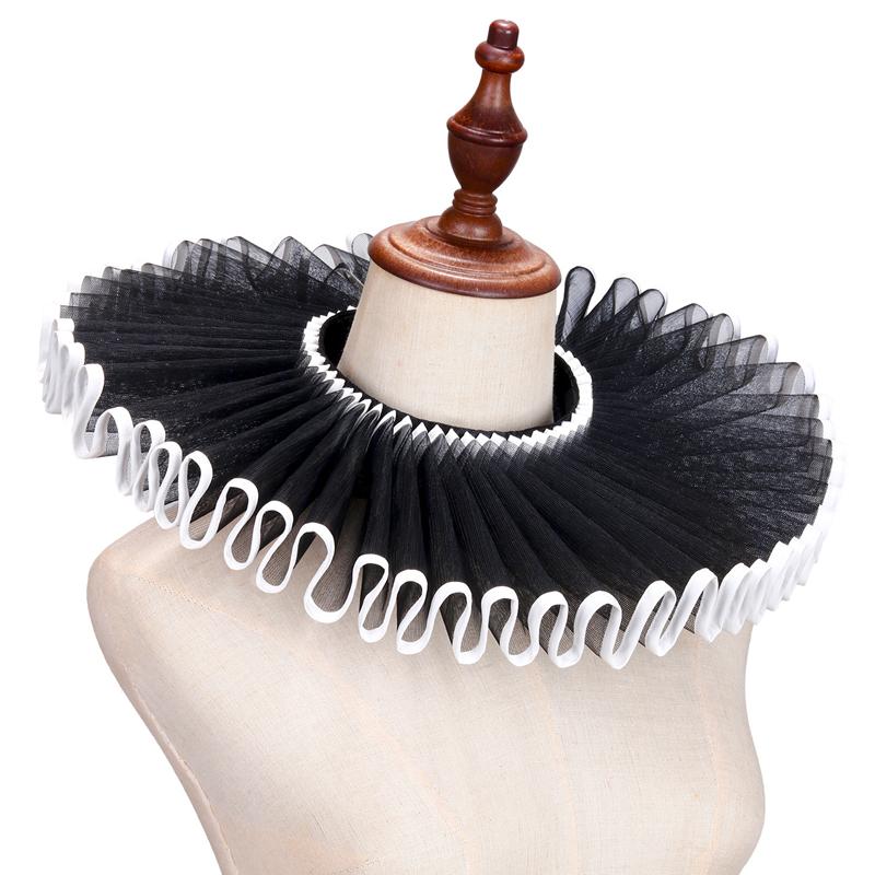 Colorful Exaggerated Ralph Collar Clown Costume Cosplay Collar Detachable Neck Ruffle Fake Collar Performance Props
